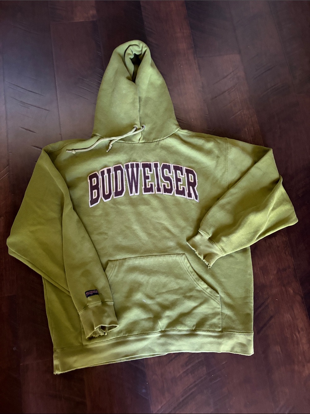 Jansport Olive Green Pullover Hoodie with Chest Logo